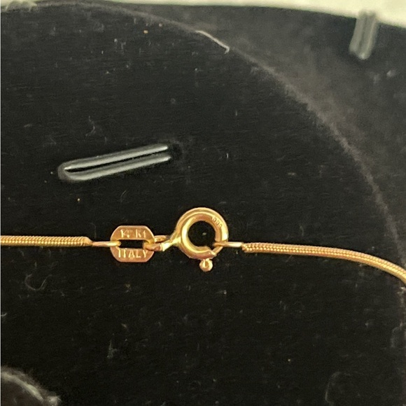 14k Italy Gold Necklace with Colorful Murano Glass Floral Pendant - Picture 3 of 8